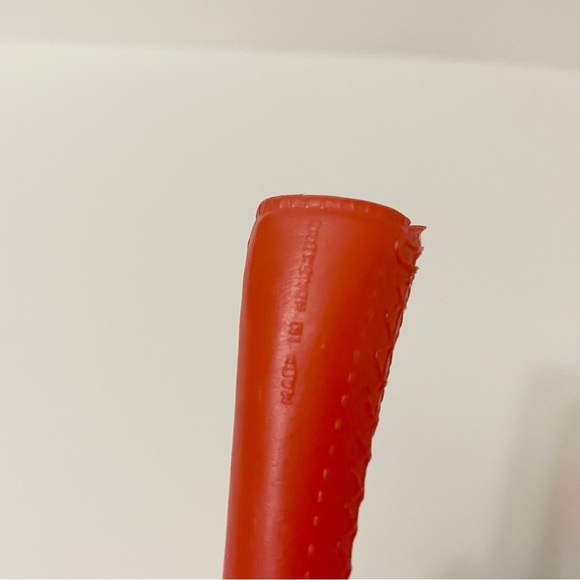 Vintage Barbie Mod Era Gogo Faux Lace Up Red boots 1 Pair Hong Kong - Picture 15 of 15